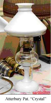 Photo of Atterbury Patent 06-22-1875, "Crystal" Table Lamp