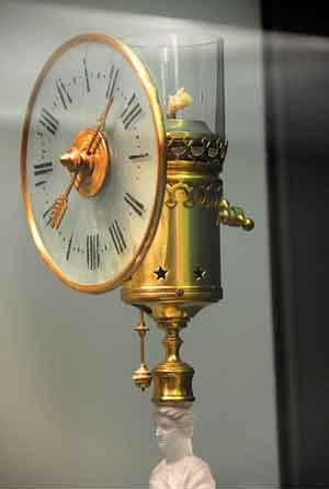 French Night Lamp and Clock, Detail, Corning Museum of Glass 2011
