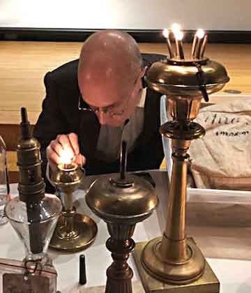 Dan Mattausch Lighting a Davis Patent Lamp