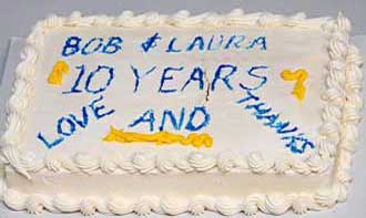 Decorated Cake: Thanking Bob & Laura Daniels for Hosting the Mideast Meet
