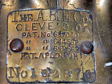 A.B.E. Co. Street Light Name Plate